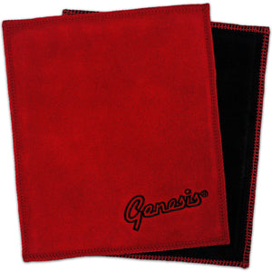 Genesis® Padded Leather Shammy - Bowling Ball Shammy (Black / Red)